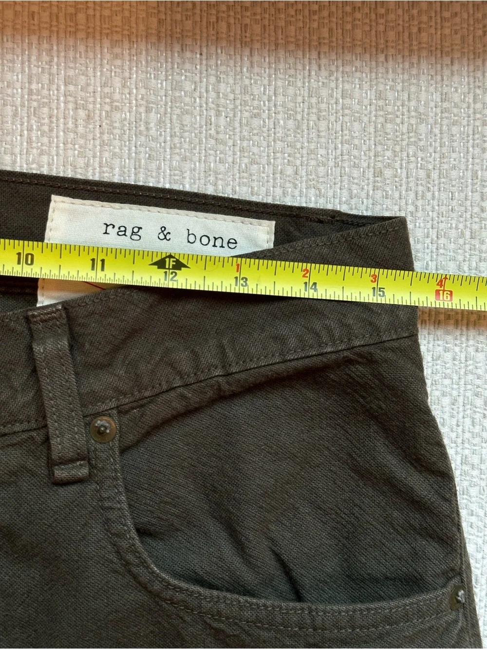 Rag & Bone RB15X Slim Straight Fatigue Canvas Pants 31 NWT Tailored Workwear